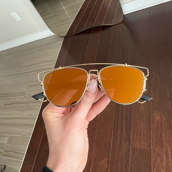 CHRISTIAN DIOR Technologic Sunglasses Gold Orange - Picture 5 of 16
